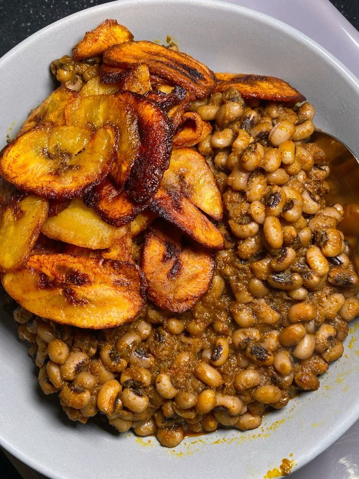Beans & fried plantain